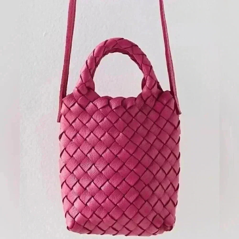 Free People Woven Hearts Crossbody Bag NWOT